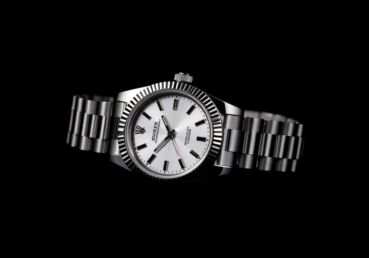 Rolex Datejust with silver dial and jubilee bracelet